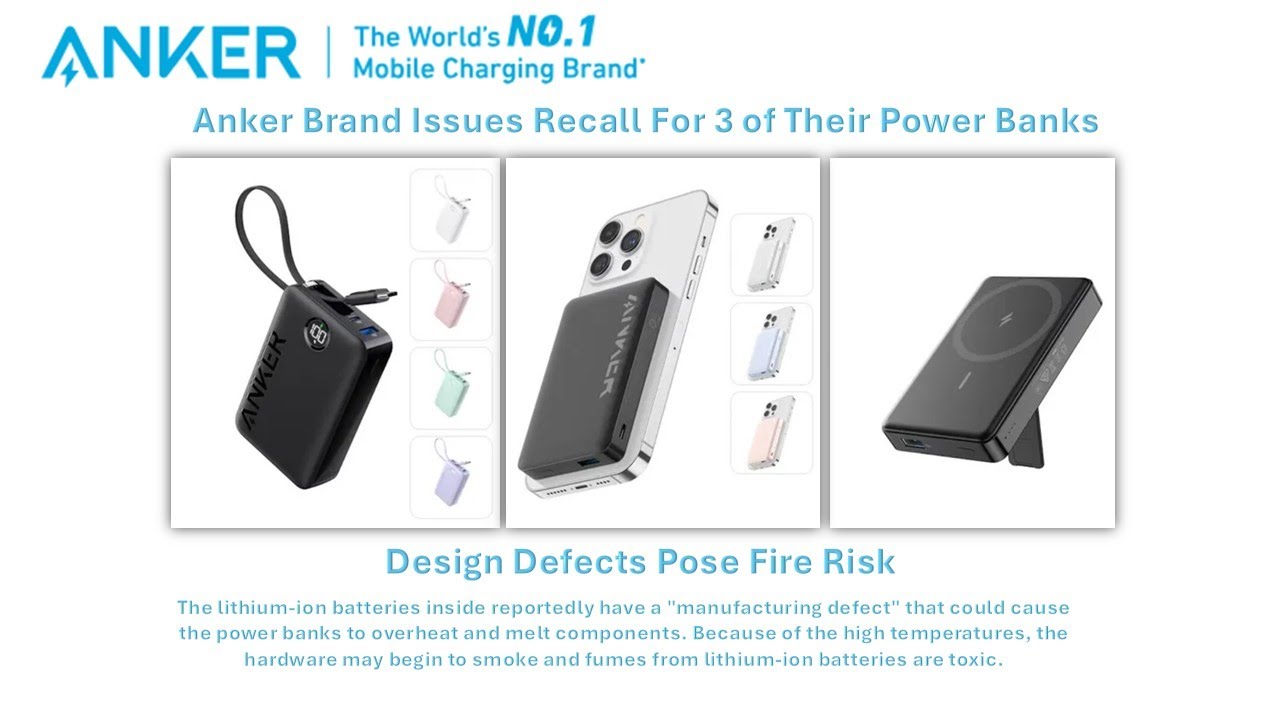 Anker Power Bank Recall | GOLDLAW | Personal Injury Lawyers Anker Power  Bank Recall