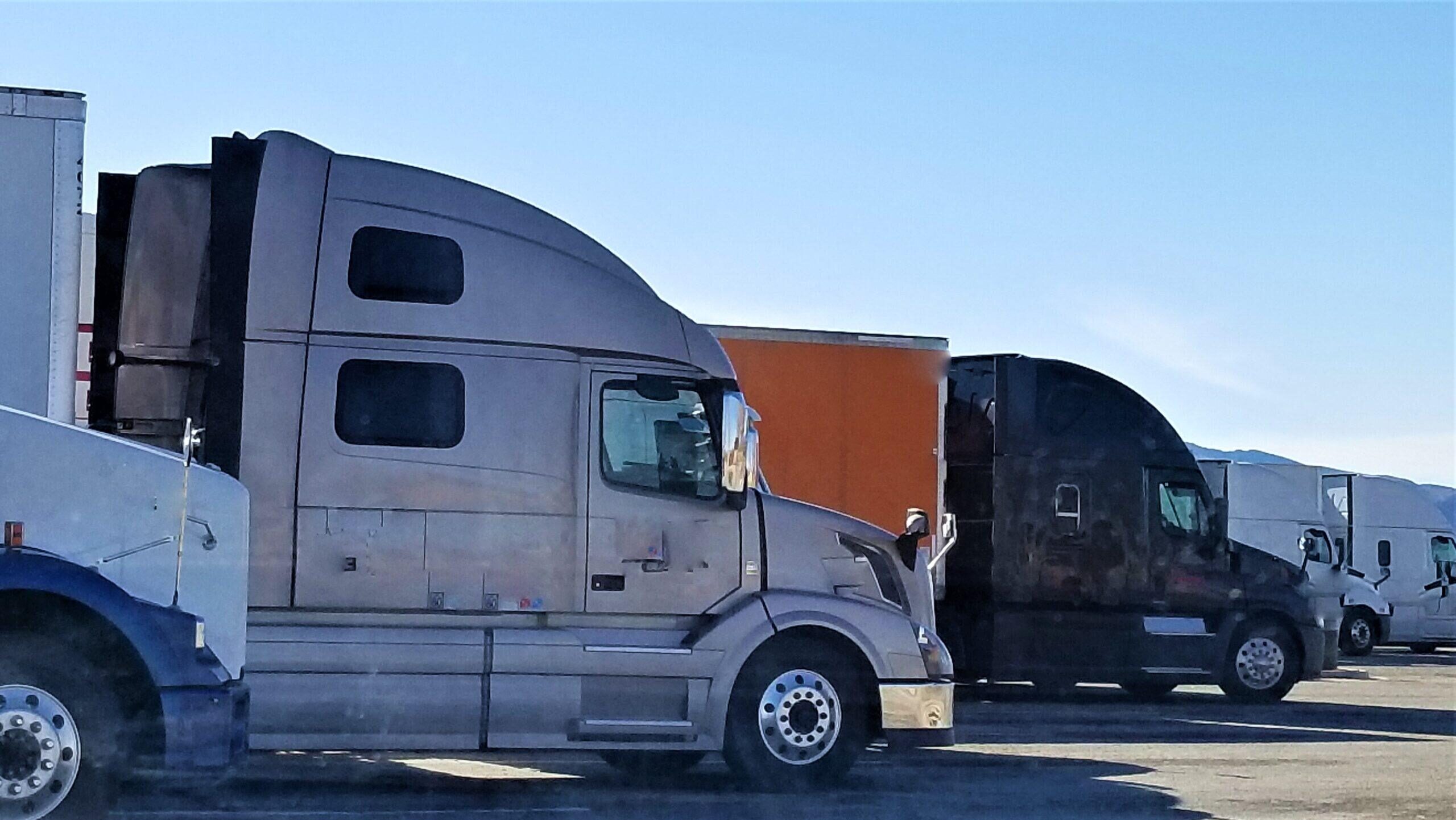 Semi trucks after accidents no longer operable
